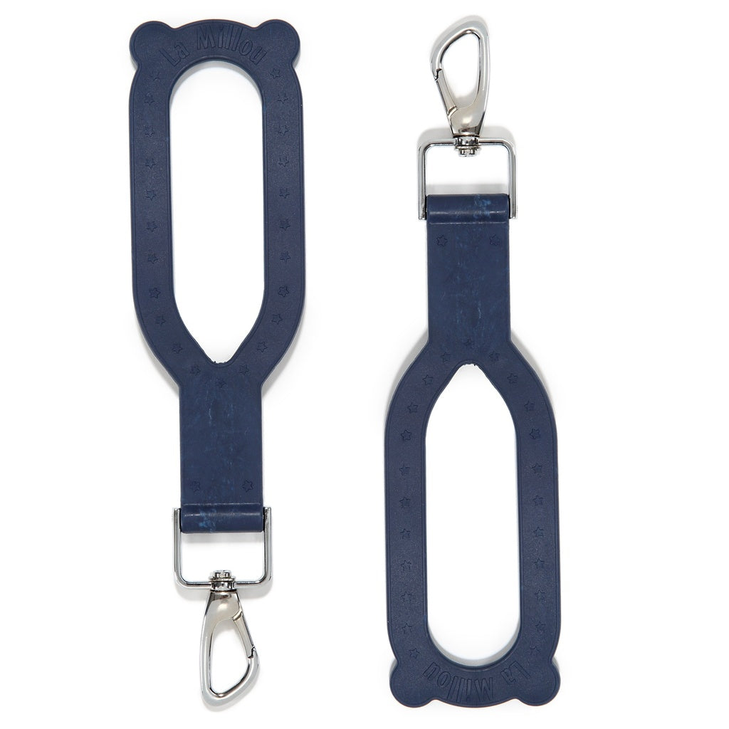 Stroller Hooks NAVY (SILVER)