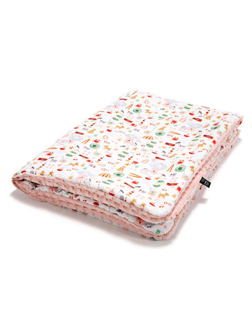 MEDIUM BLANKET- FRENCH RIVIERA GIRL - POWDER PINK