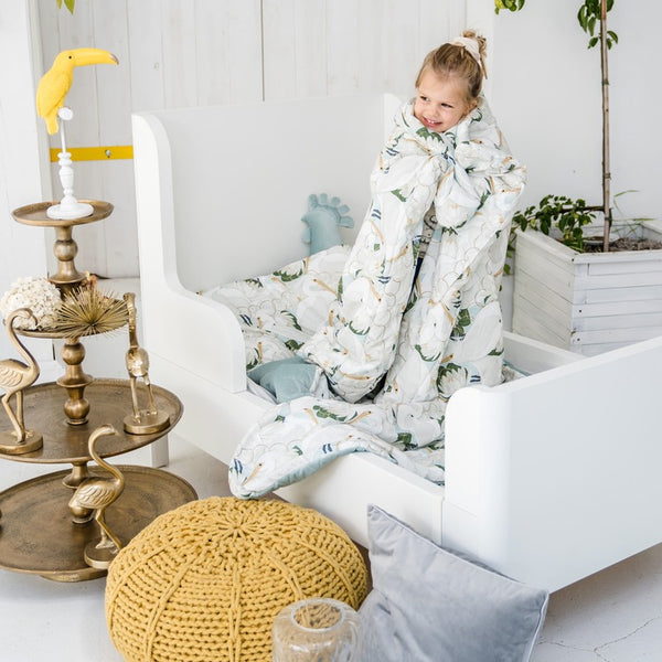 BEDDING SET WITH FILLING TODDLER "L" - FRENCH ROSE JARDIN & FRENCH ROSES