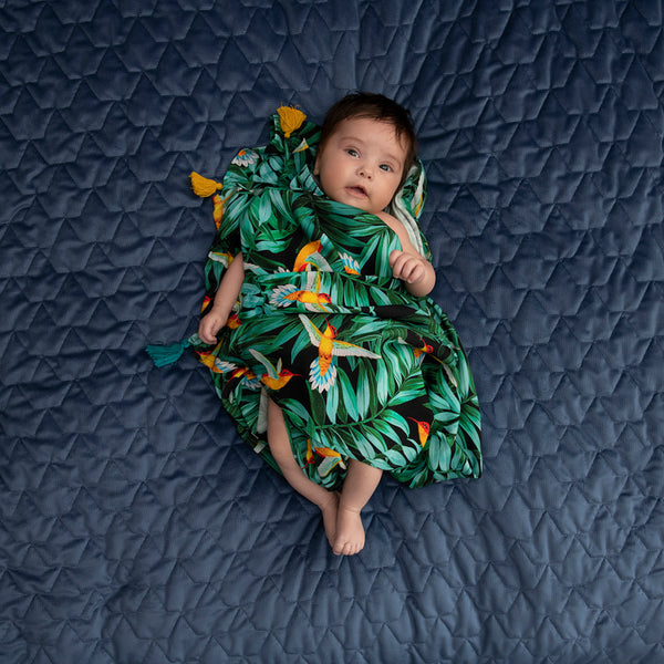 BAMBOO SWADDLE FRINGE - KING SIZE  - BLOOMING BOUTIQUE