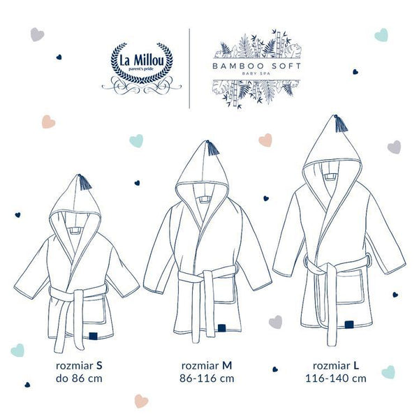 BATHROBE BAMBOO SOFT - DUSTY BLUE - UNIVERSE OF UNICORN BLUE - MEDIUM