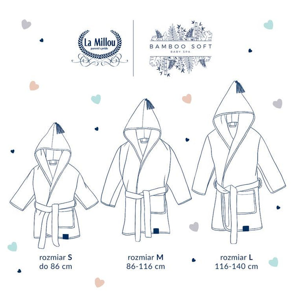 BATHROBE BAMBOO SOFT - DUSTY BLUE - UNIVERSE OF UNICORN BLUE - SMALL