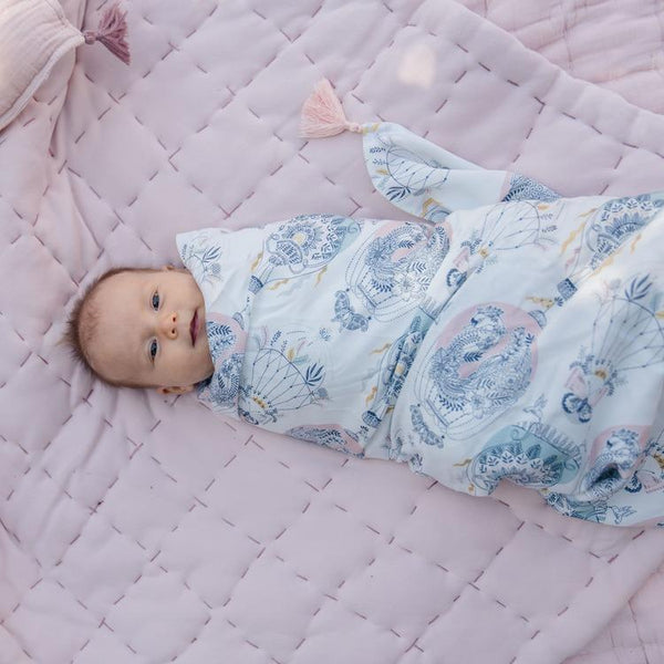 BAMBOO SWADDLE FRINGE - MEDIUM SIZE - STILL ALIVE