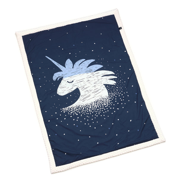 ADULT BLANKET 140 x 200 cm  - UNIVERSE OF UNICORN-ECRU