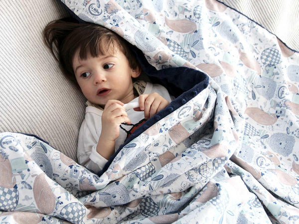 MEDIUM LIGHT BLANKET-BRAVEHEART LION NAVY- NAVY