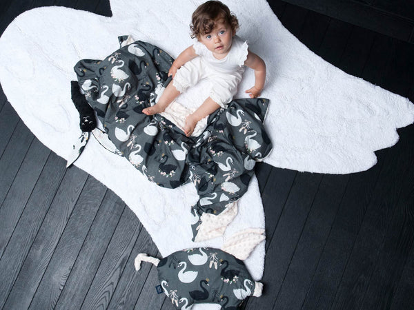 TODDLER LIGHT BLANKET - ROUTE 66 COLOUR - SKY