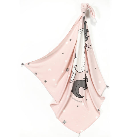 BAMBOO SWADDLE FRINGE - MEDIUM SIZE - ONE UNICORN SUGAR BEBE