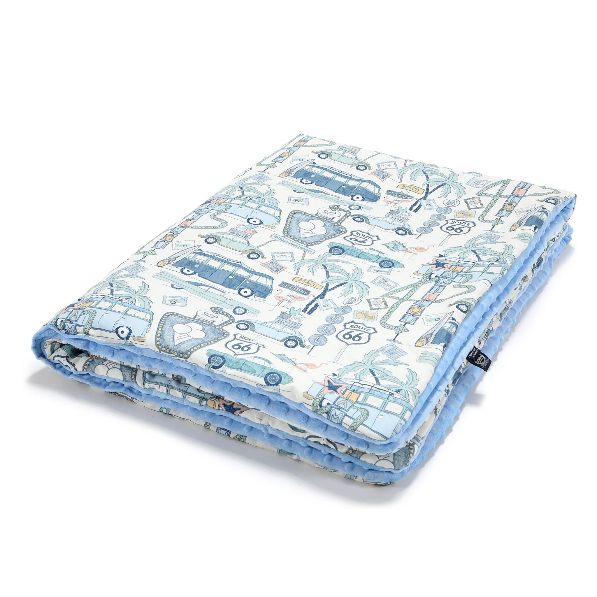 TODDLER BLANKET - ROUTE66 COLOUR - SKY