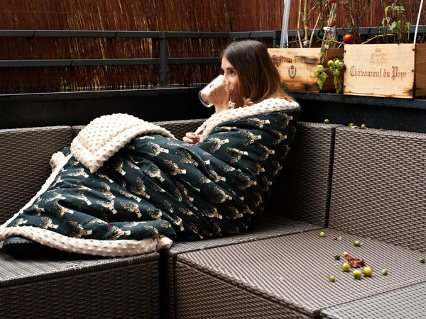 ADULT BLANKET 140 x 200 cm  - PONY IS MY LOVE - PAPAYA