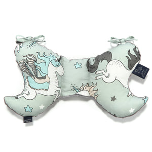 ANGEL'S WINGS SHOCK-ABSORBENT PILLOW - UNICORN RAINBOW KNIGHT - GREY