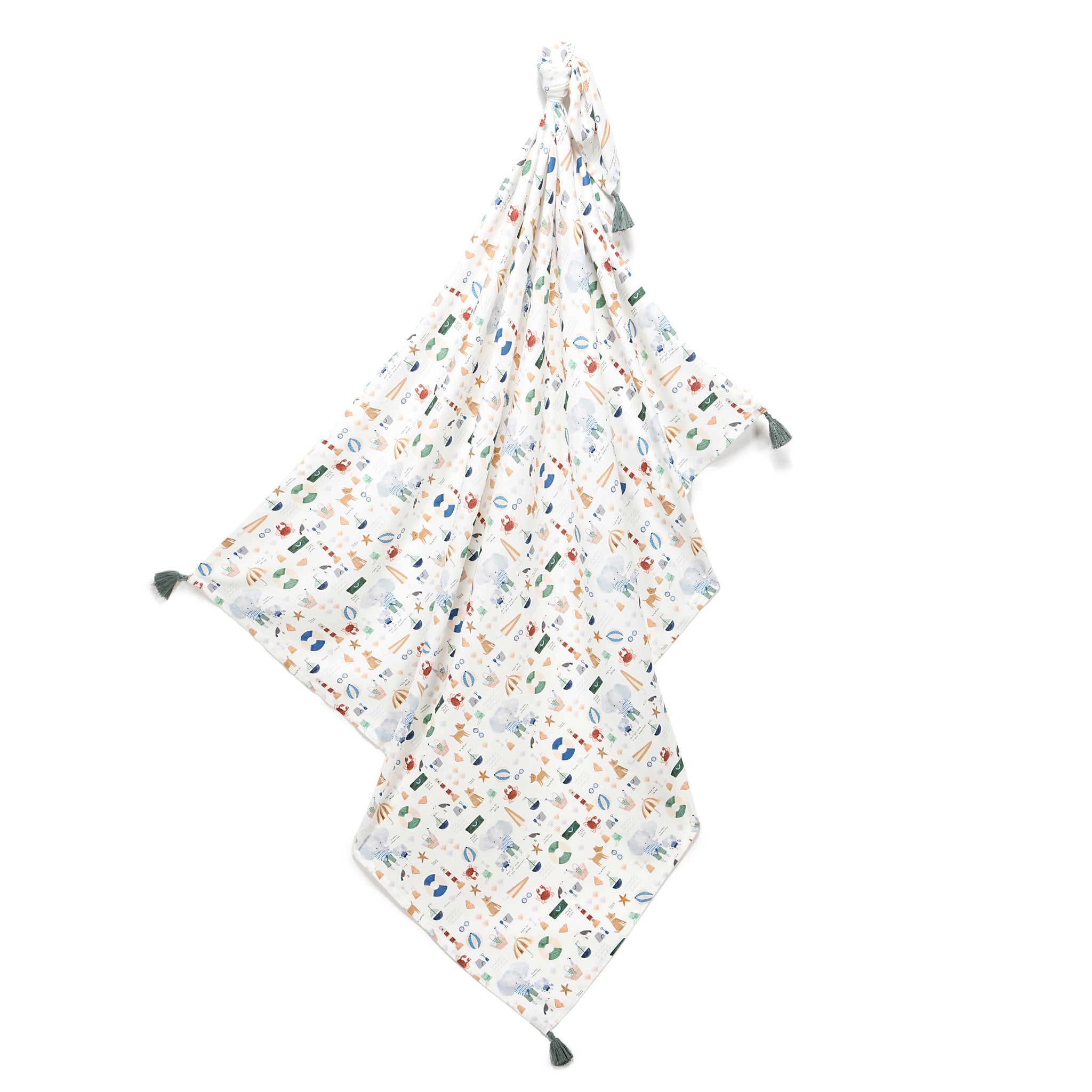 BAMBOO SWADDLE FRINGE - KING SIZE - FRENCH RIVIERA BOY