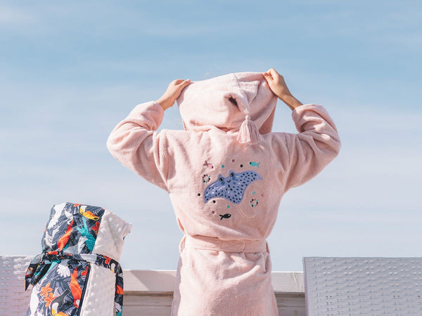 BATHROBE BAMBOO SOFT - MINT - PONY IS MY LOVE - LARGE