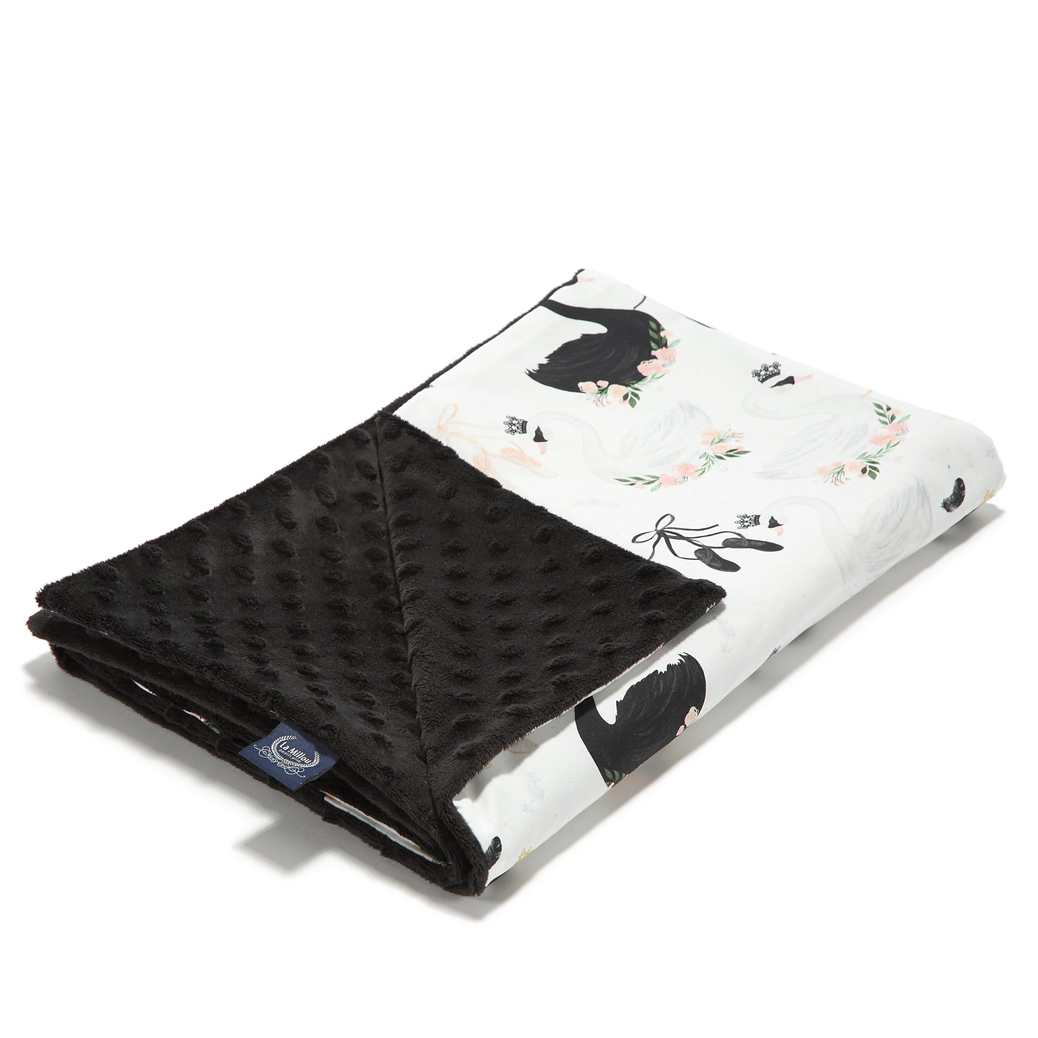 MEDIUM LIGHT BLANKET-  MOONLIGHT SWAN-BLACK