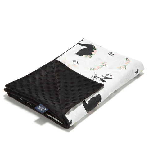 MEDIUM LIGHT BLANKET-  MOONLIGHT SWAN-BLACK