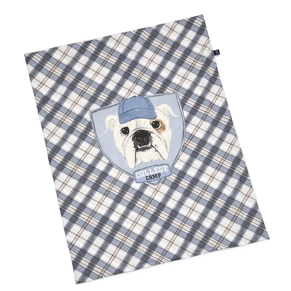 TODDLER LIGHT BLANKET - COLLEGE CAMP - ECRU