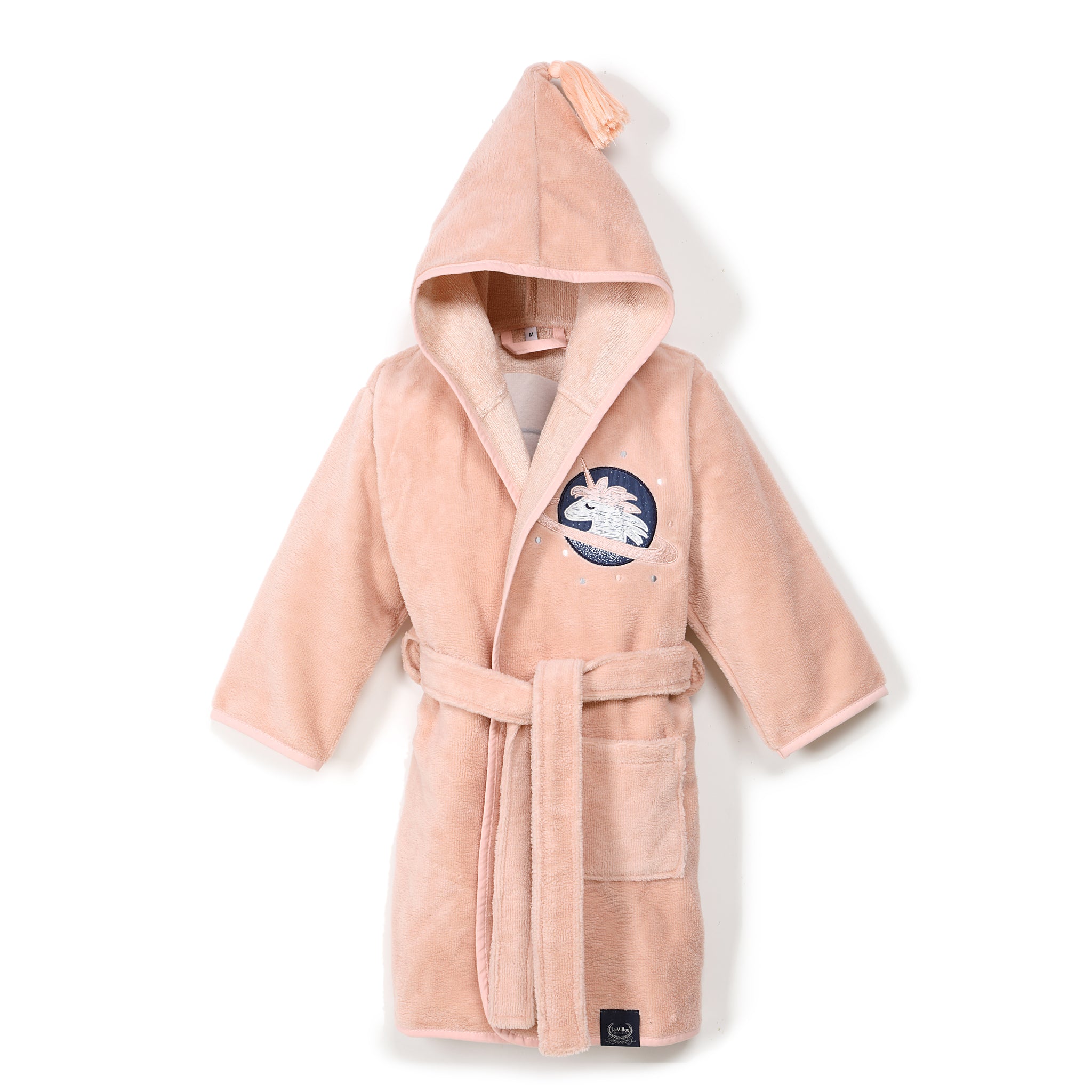 BATHROBE BAMBOO SOFT - POWDER PINK - UNIVERSE OF UNICORN PINK - LARGE