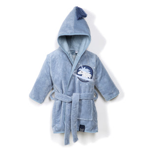 BATHROBE BAMBOO SOFT - DUSTY BLUE - UNIVERSE OF UNICORN BLUE - SMALL